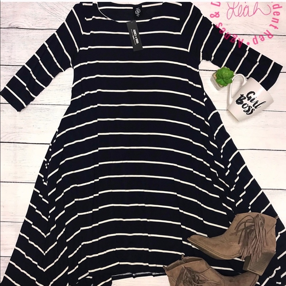 NAVY & White stripes Joplin Agnes and Dora